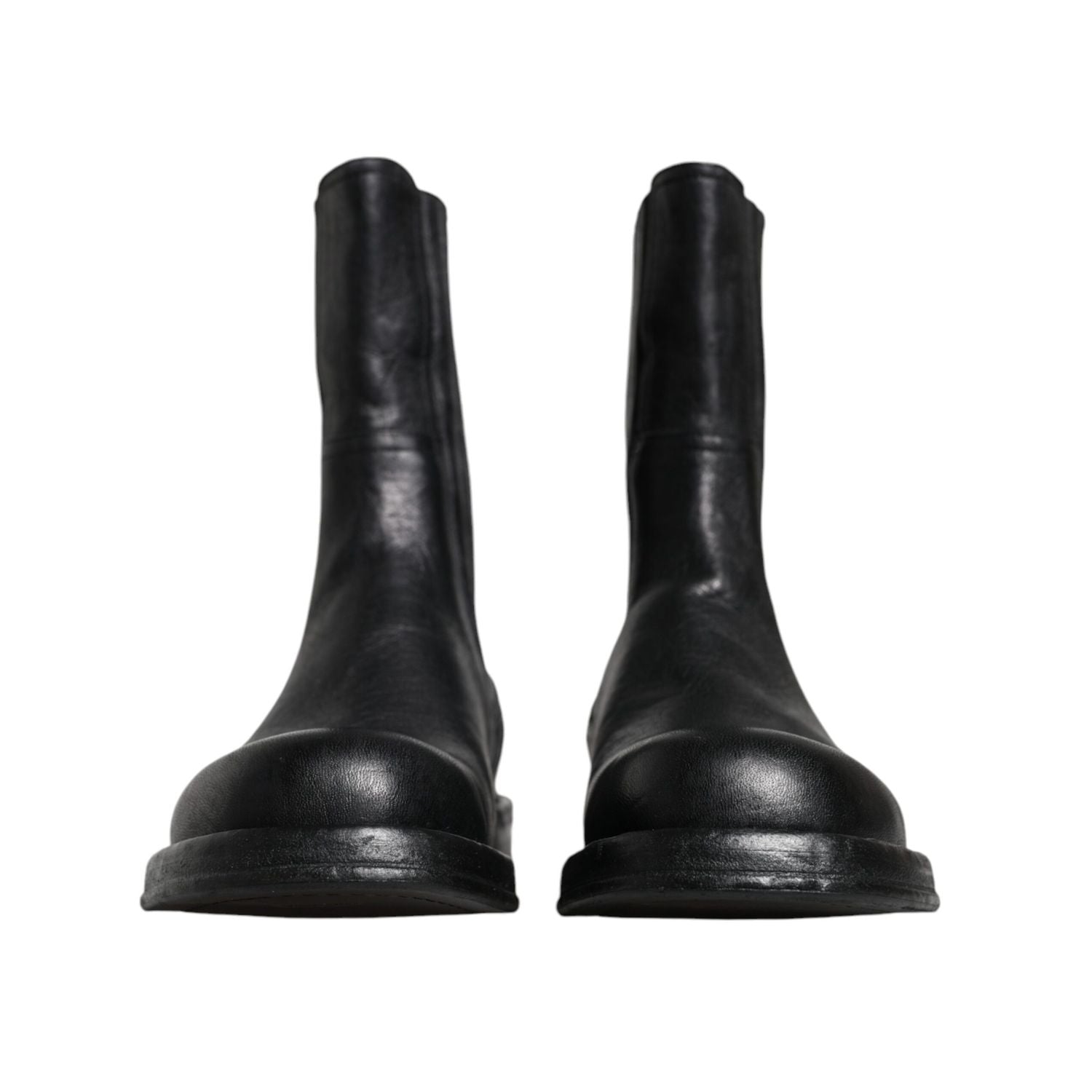 Dolce & Gabbana Black Horse Leather Mid Calf Boots Shoes
