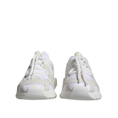 Dolce & Gabbana White Mesh Sorrento Trekking Sneakers Shoes