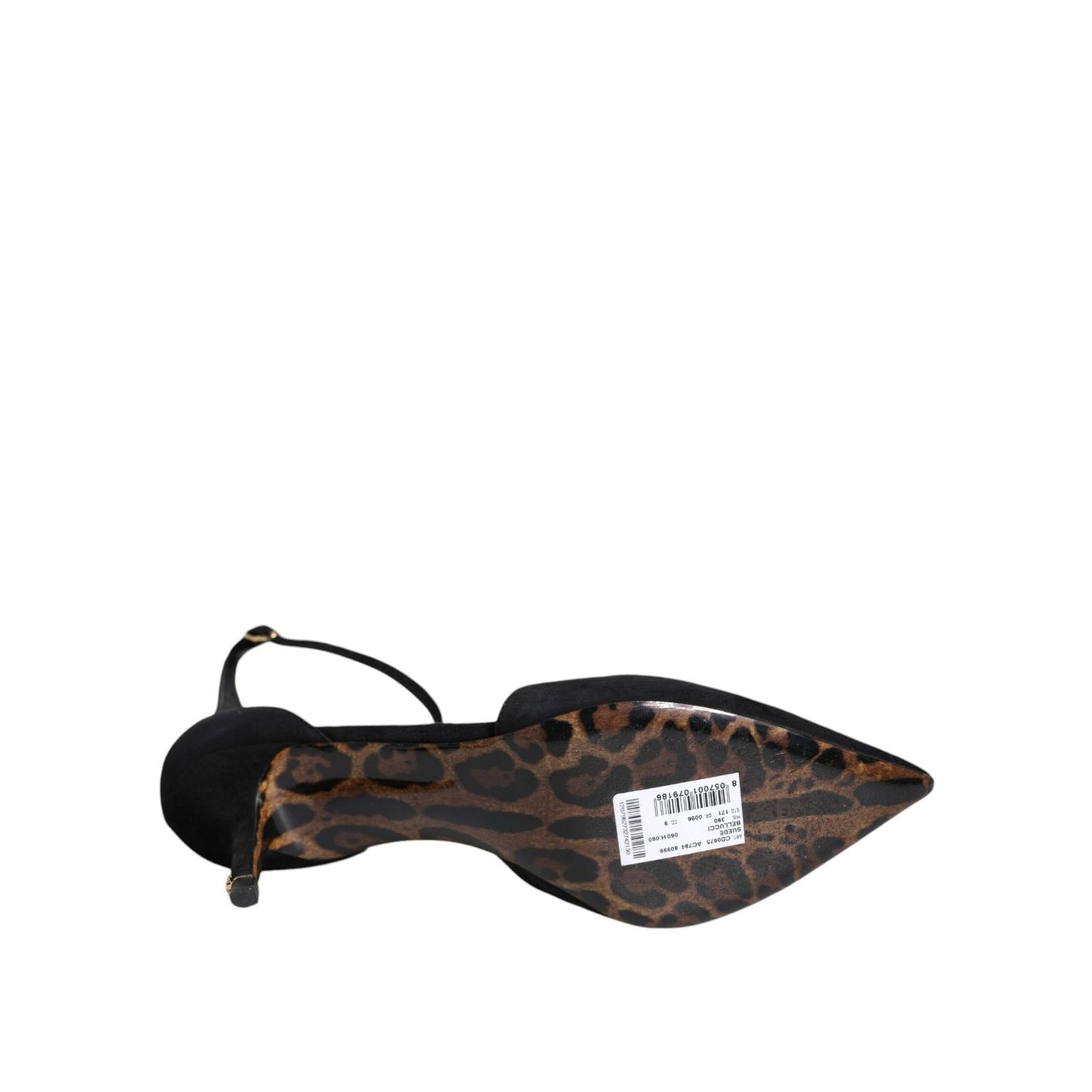 Dolce & Gabbana Black Suede Ankle Strap Heels Pumps Shoes