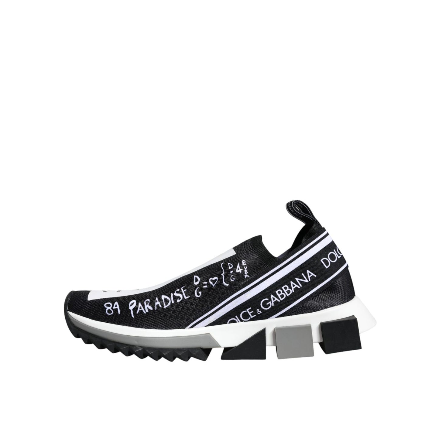 Dolce & Gabbana Black White Sorrento Low Top Sneakers Shoes