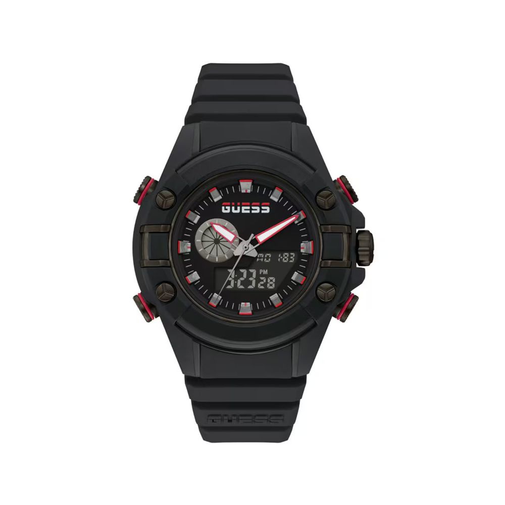 Guess Black Resin Sport Watch