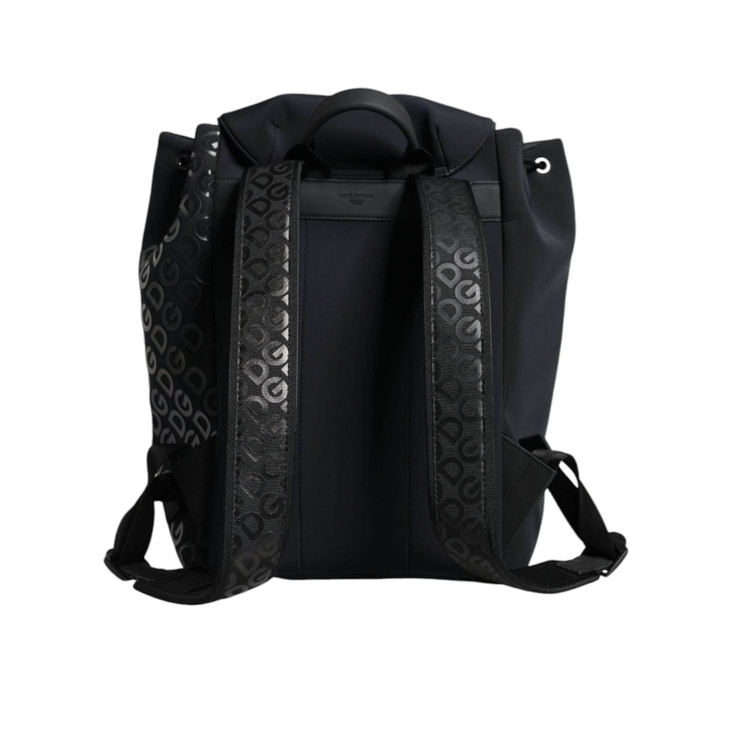 Dolce & Gabbana Black DG Mania Neoprene Travel Back Pack Bag