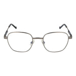 Hackett Gray Men Glasses Frame, gunmetal full-rim square style with metal frame and demo lenses, size 51-21-145.