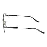 Side view of Hackett Gray Men Glasses Frame in gunmetal with full-rim square design and metal temples.