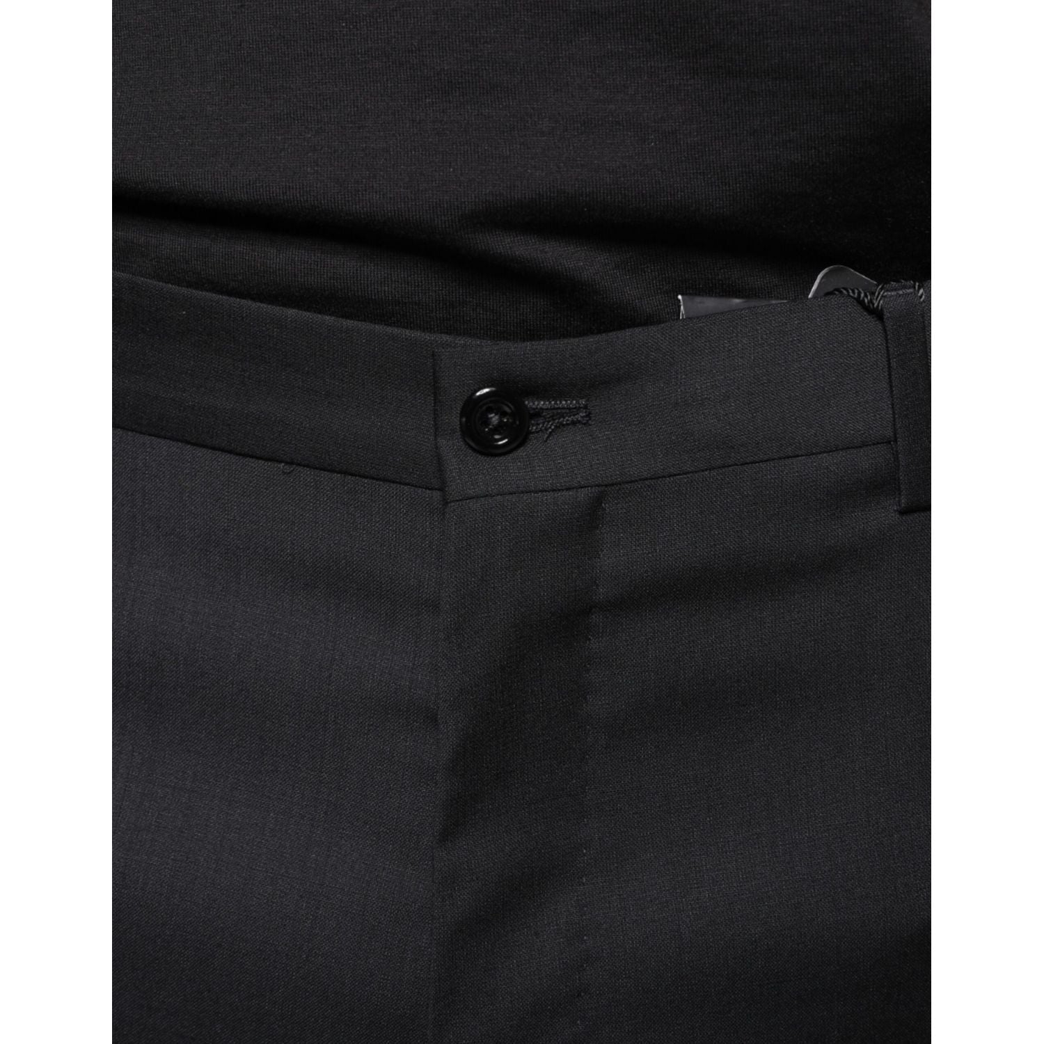 Dolce & Gabbana Black Wool Skinny Men Dress Pants