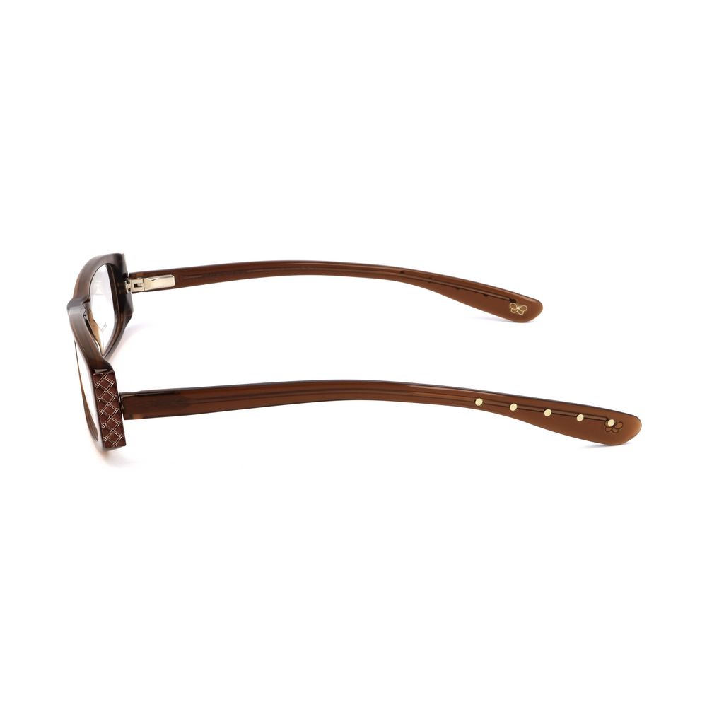 Side view of Bottega Veneta Brown Acetate Frames showcasing design and temple details