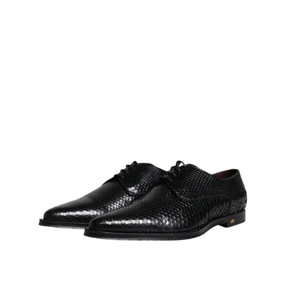Dolce & Gabbana Black Leather Derby Formal Dress Shoes