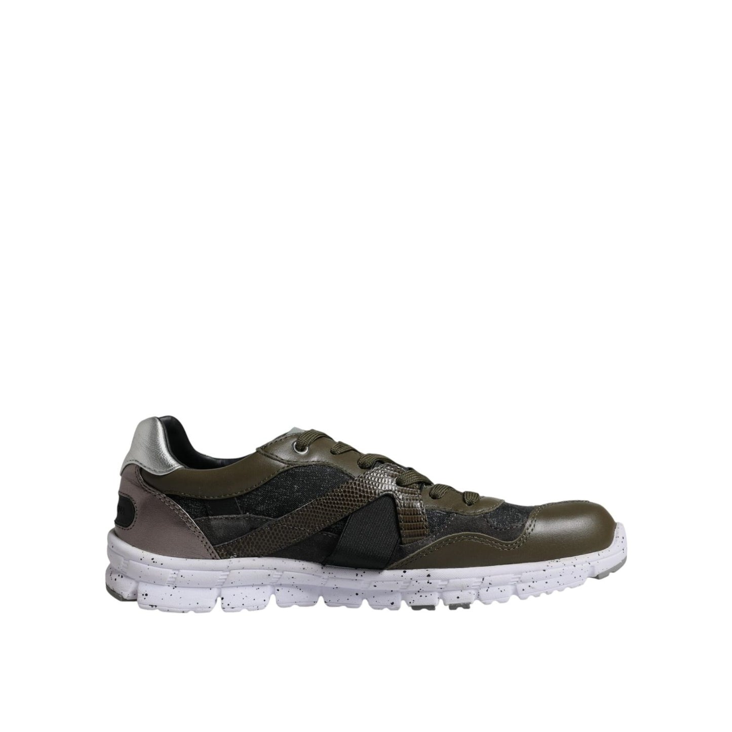 Dolce & Gabbana Multicolor Canvas Leather Low Top Sneaker Shoes