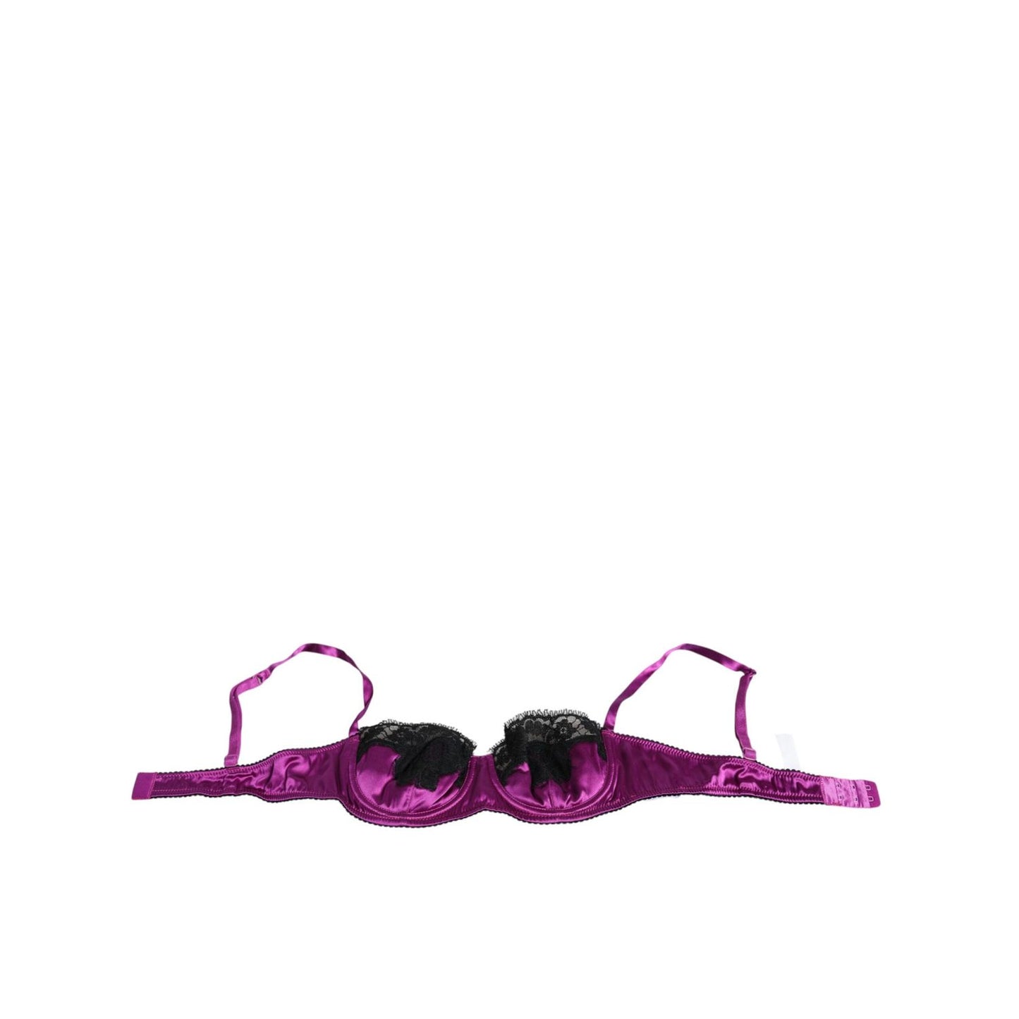 Dolce & Gabbana Purple Silk Underwired Balconette Bra Underwear
