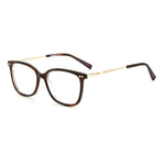 Missoni Bicolor Acetate Frames in Havana color, women’s eyeglasses model MIS-0085-086, featuring 53/15/140mm dimensions.