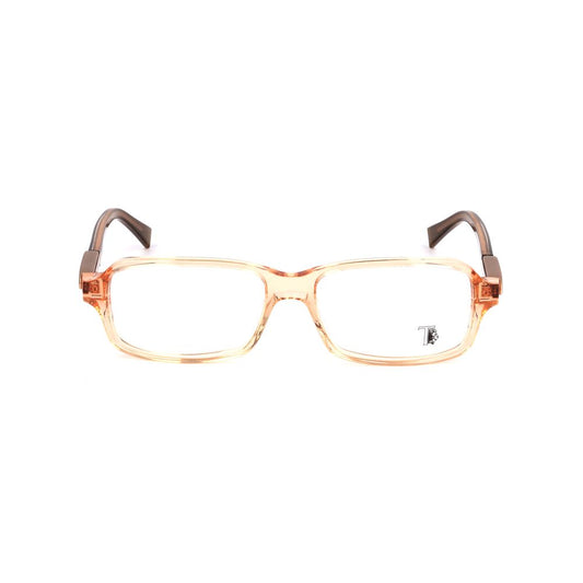 Tod's Orange Acetate Frames for women in rectangle shape, lens size 52mm, bridge 15mm, temple 135mm. Stylish and durable acetate material.