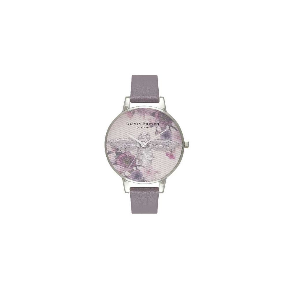 Olivia Burton Gray Artificial Leather Dress Watch