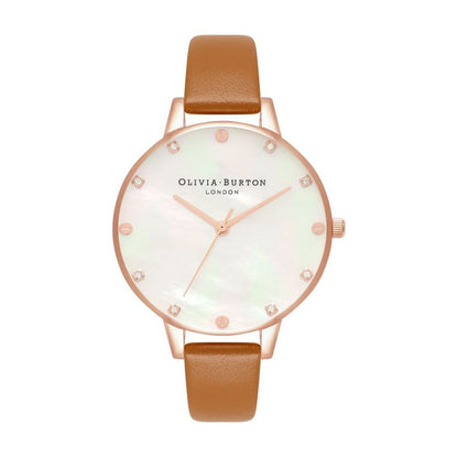 Olivia Burton Brown Artificial Leather Dress Watch