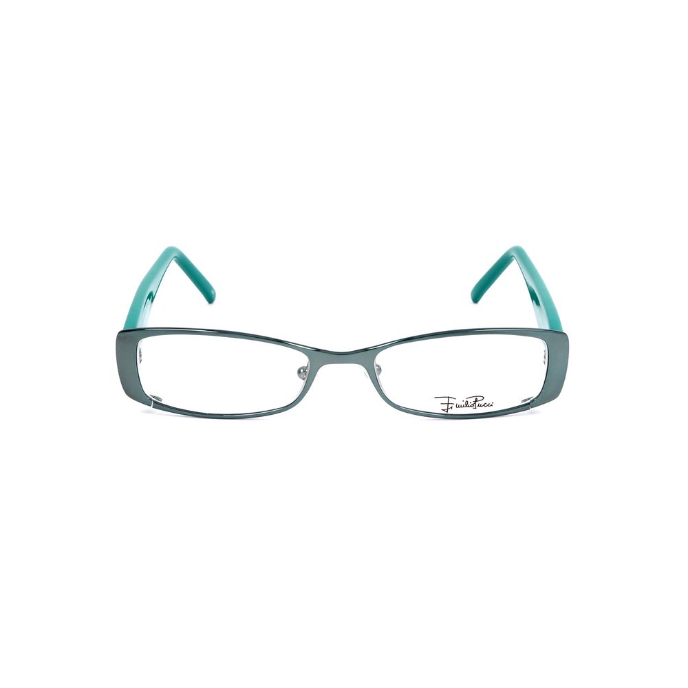 Emilio Pucci Bicolor Metal Frames in aquamarine, model EP213144450, metal material, lens size 50mm, bridge 17mm, temple 135mm.