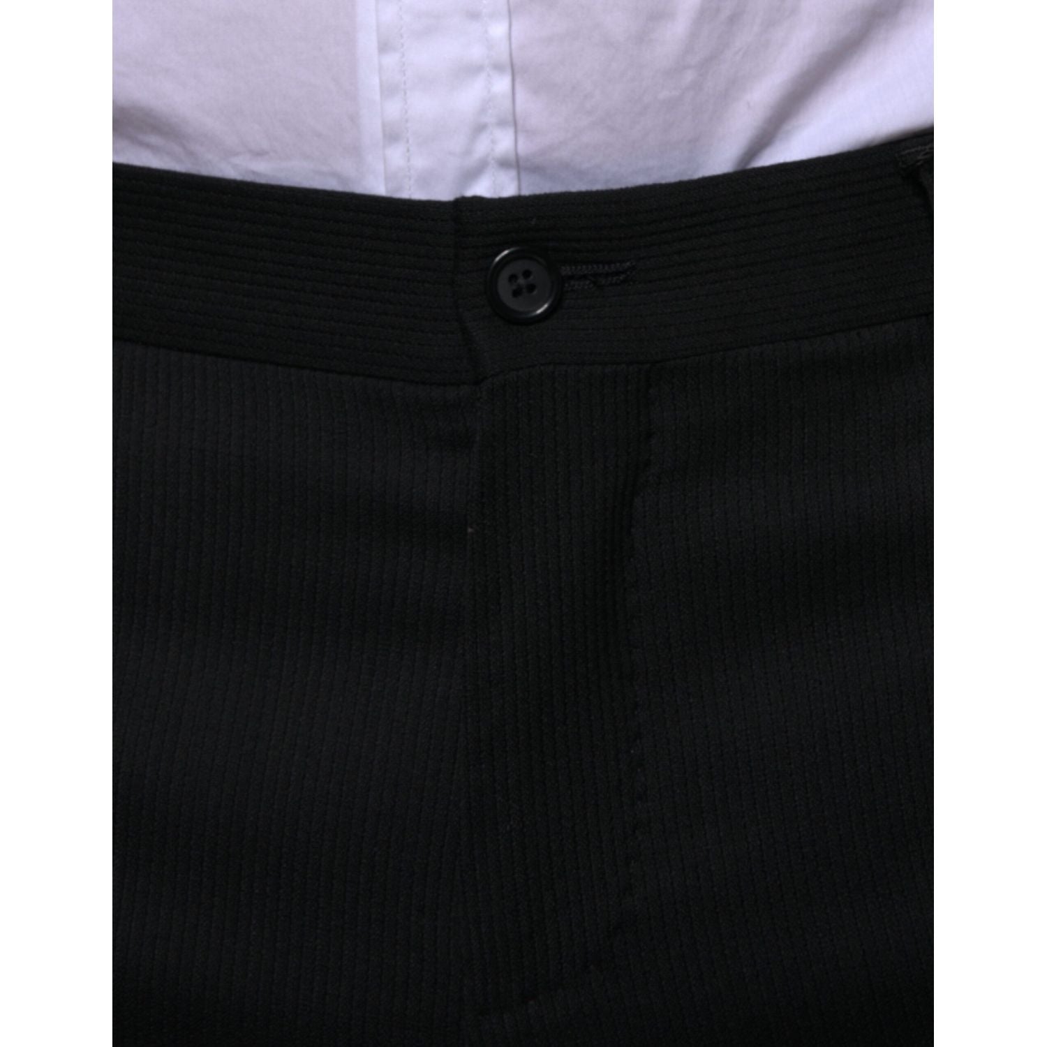 Dolce & Gabbana Black Wool Skinny Formal Dress Pants