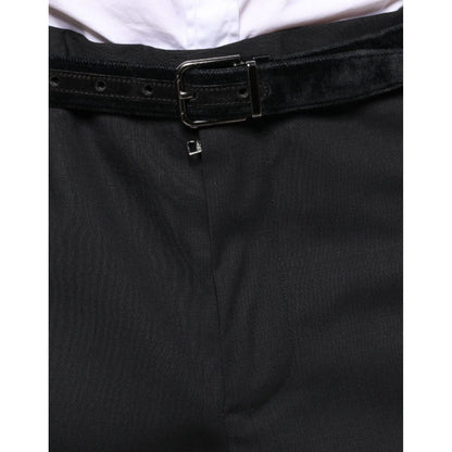 Dolce & Gabbana Black Wool Men Formal Dress Pants