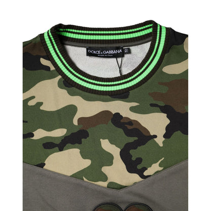 Dolce & Gabbana Multicolor Camouflage Sweatshirt Sweater