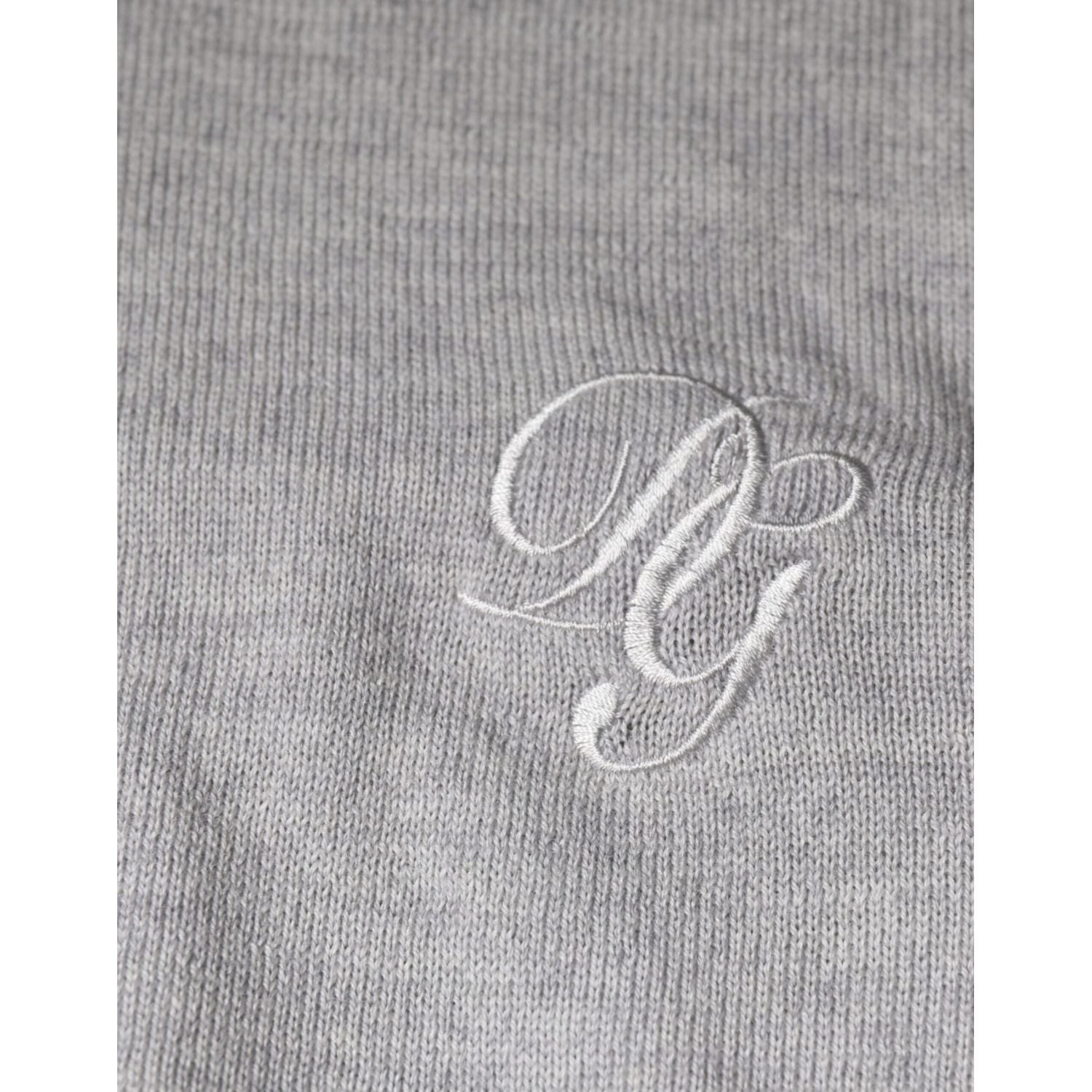 Dolce & Gabbana Light Gray Wool Crew Neck Pullover Sweater