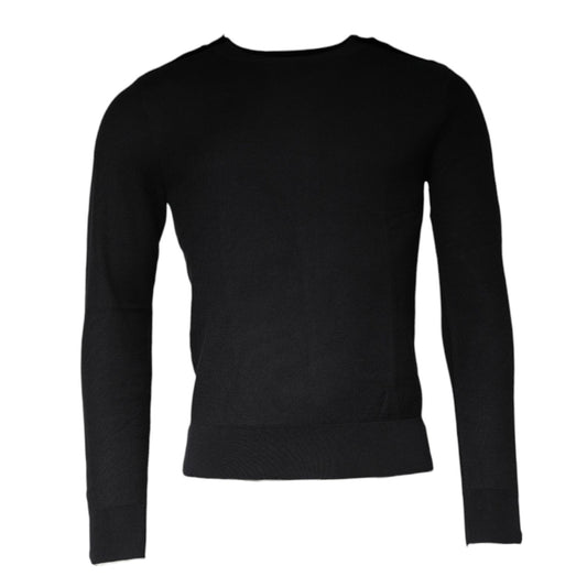 Dolce & Gabbana Black Long Sleeve Crew Neck Pullover Sweater