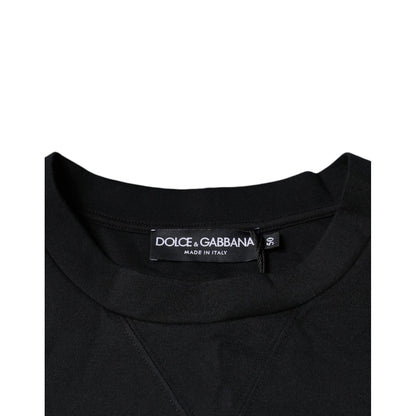 Dolce & Gabbana Black DG Logo Cotton Men Sweatshirt Sweater