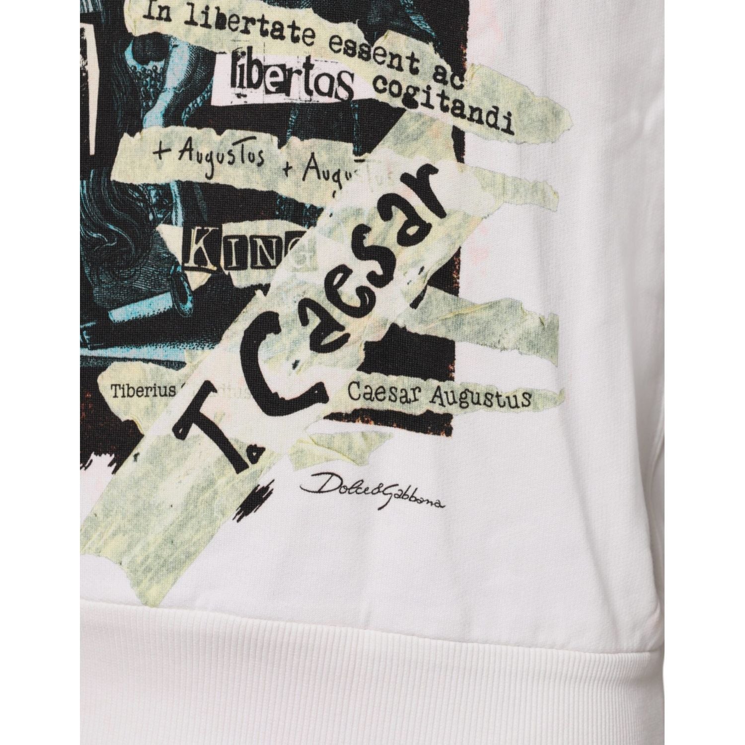 Dolce & Gabbana White Caesar Cotton Hooded Pullover Sweater