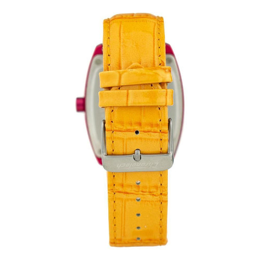 Chronotech Orange Leather Watch