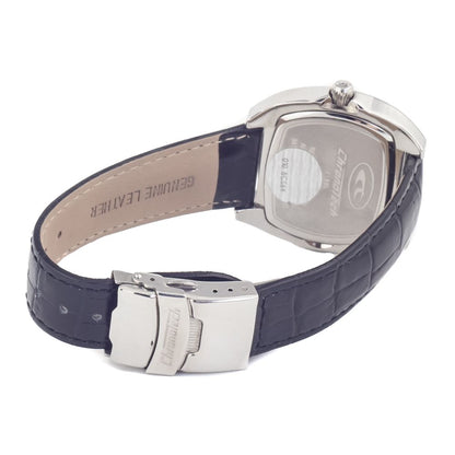 Chronotech Black Leather Dress Watch