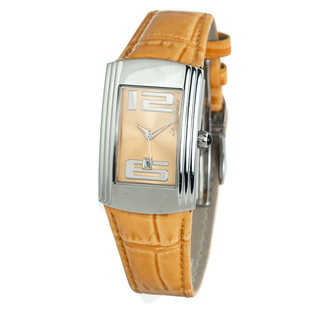 Chronotech Orange Leather Dress Watch