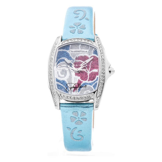 Chronotech Blue Leather Watch