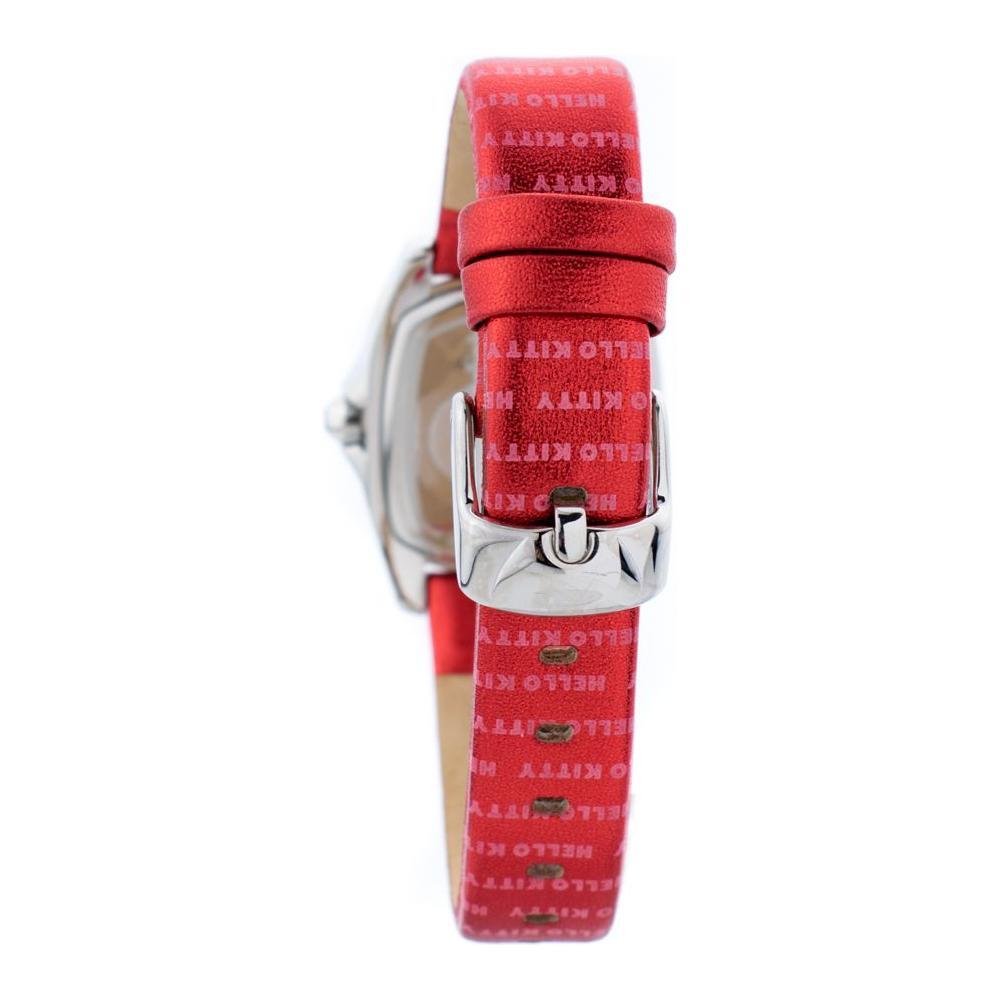 Chronotech Red Leather Dress Watch