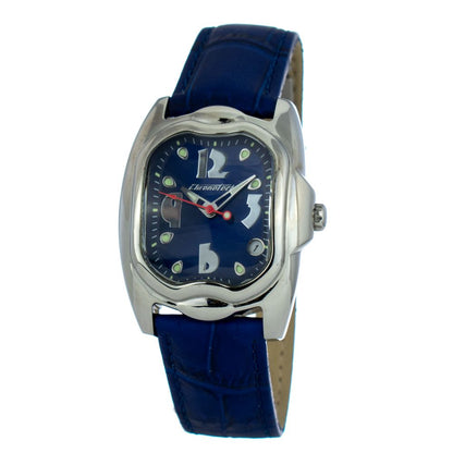 Chronotech Blue Leather Dress Watch