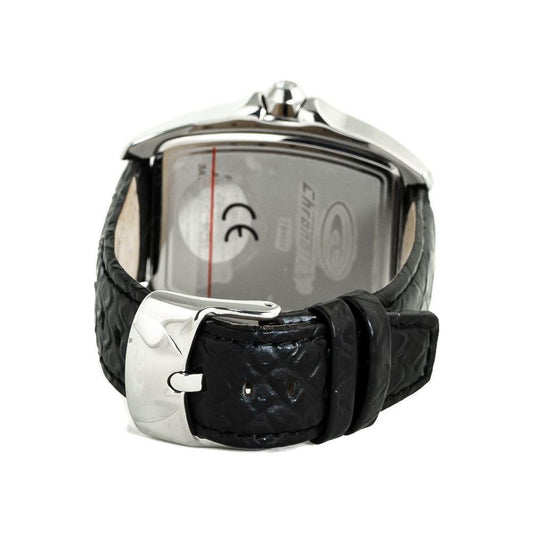 Chronotech Black Leather Watch