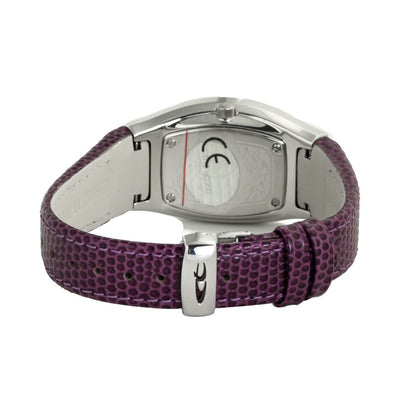 Chronotech Purple Leather Dress Watch