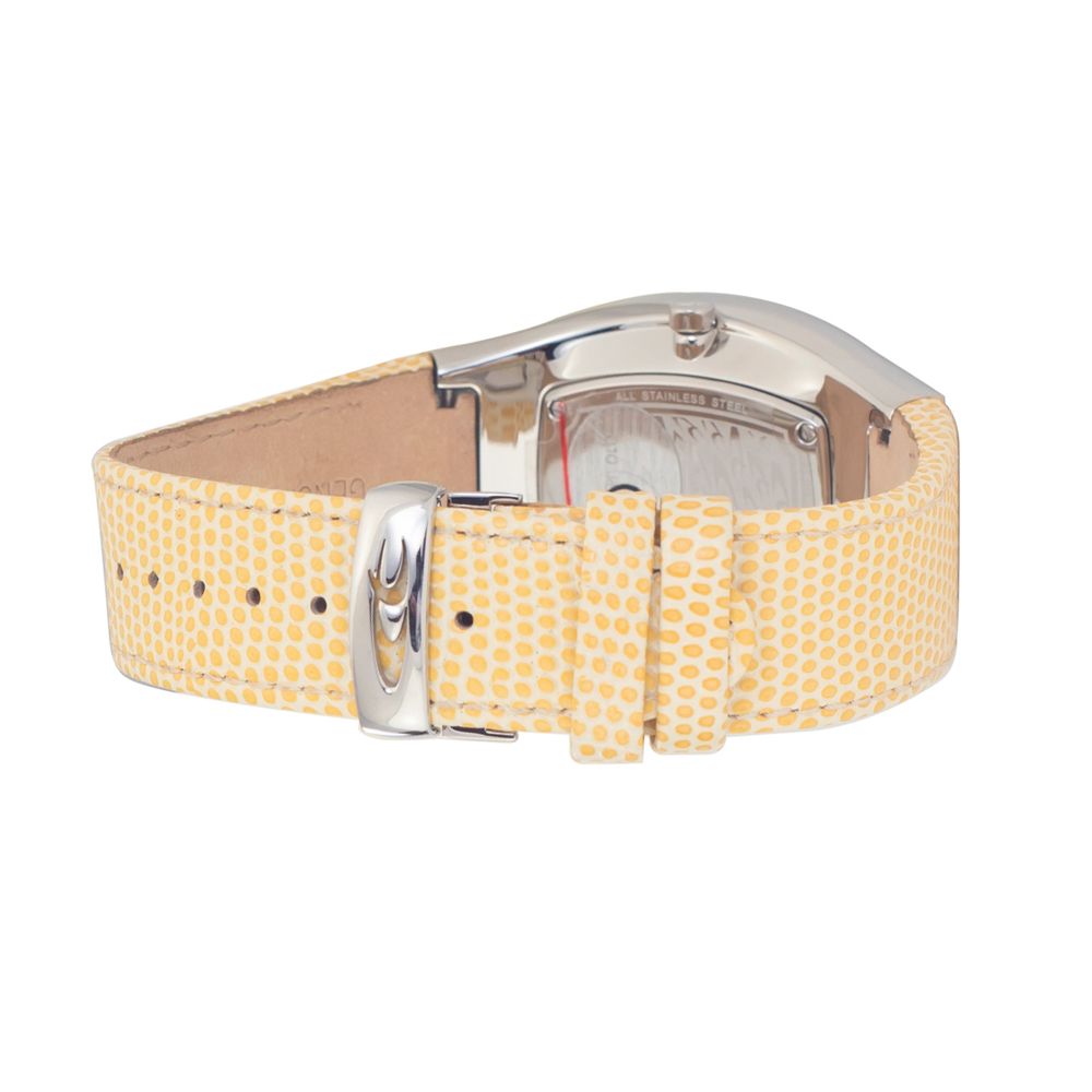 Chronotech Yellow Leather Dress Watch
