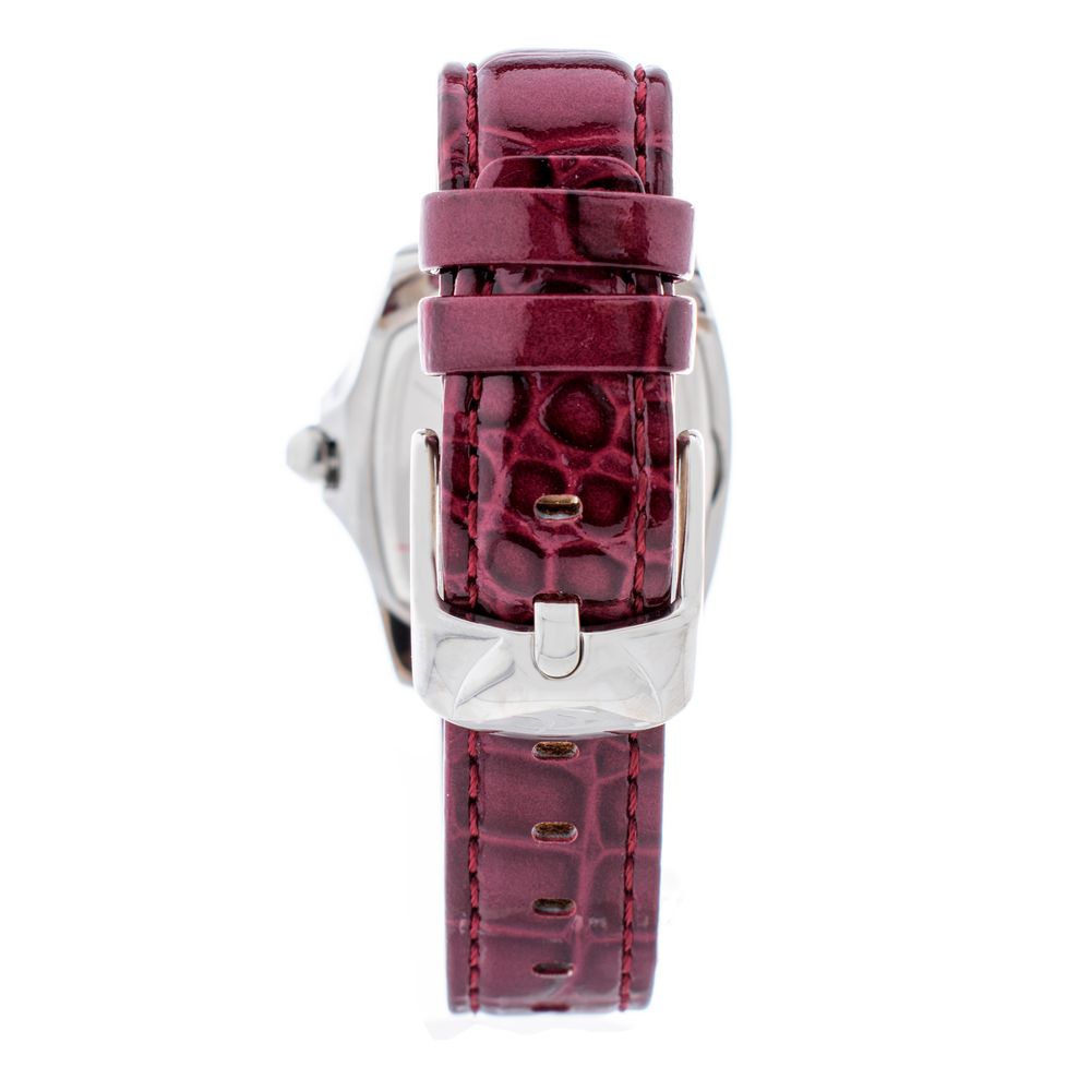Chronotech Red Leather Dress Watch