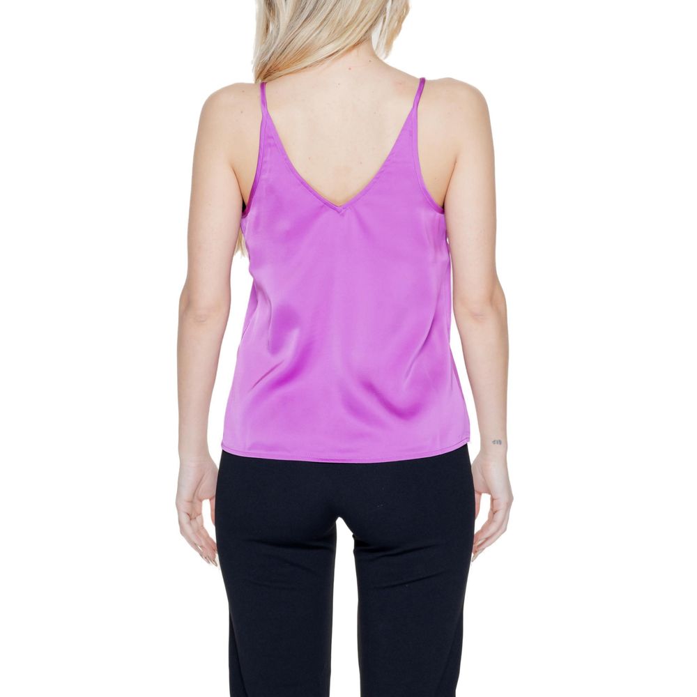 Vila Clothes Pink Polyester Top