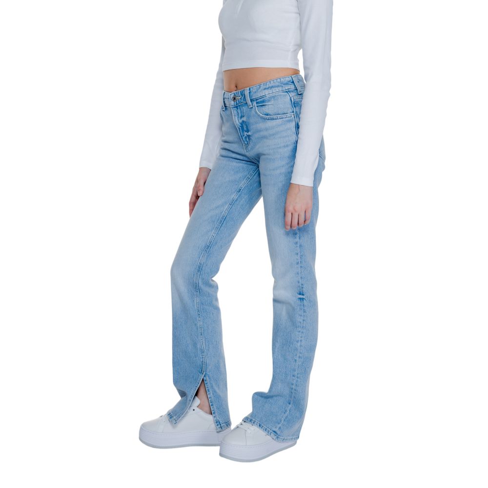 Guess Light Blue Cotton Mom Jeans