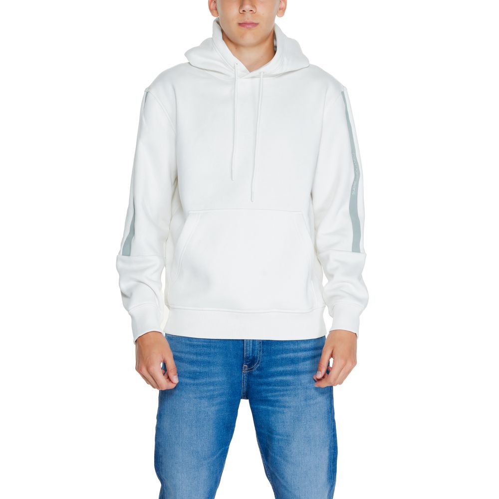 Calvin Klein Jeans Cream Cotton Hoodie
