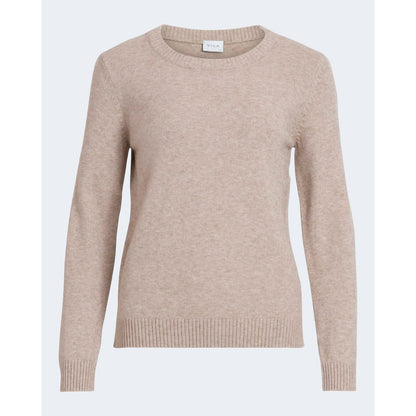 Vila Clothes Beige Viscose Sweatshirt
