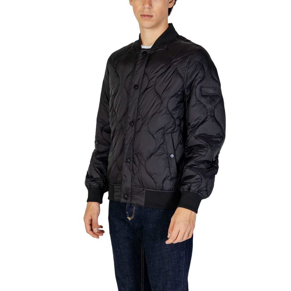Gianni Lupo Black Polyamide Bomber