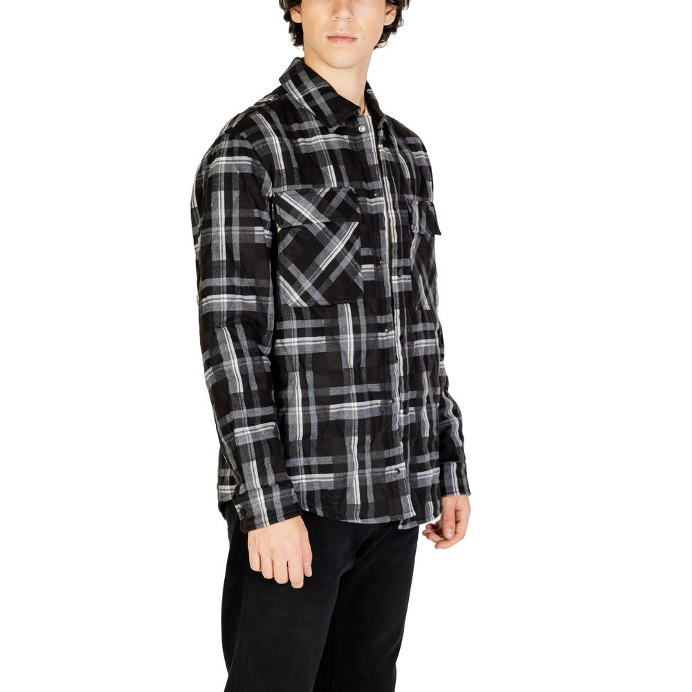 Gianni Lupo Black Polyester Coat