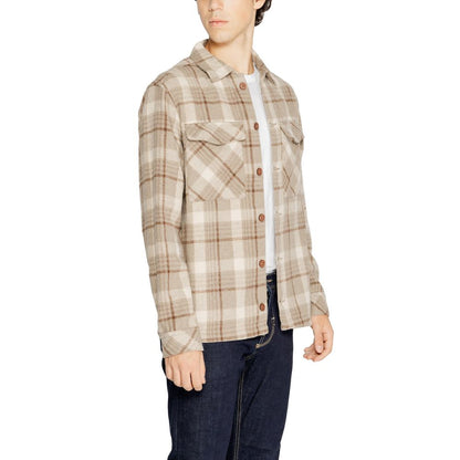 Hamaki-Ho Beige Polyester Pattern Shirt