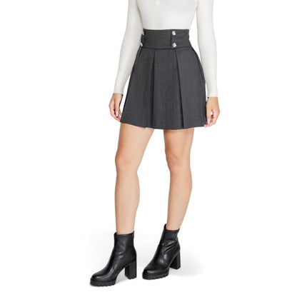 Morgan De Toi Gray Polyester Mini Skirt