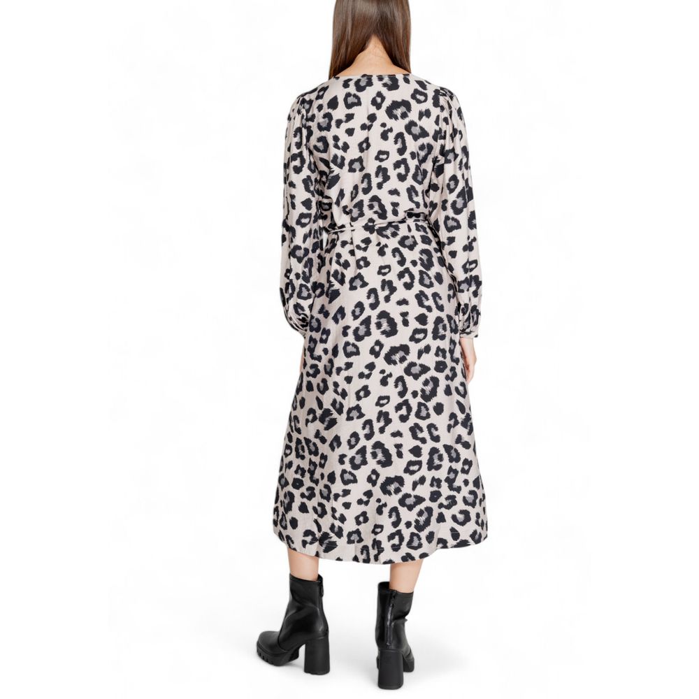 Jacqueline De Yong Gray Viscose Long Dress