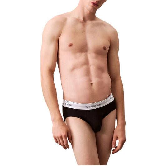 Calvin Klein Underwear Gray Cotton Underwear on model showcasing fit and style with logo waistband in classic design.