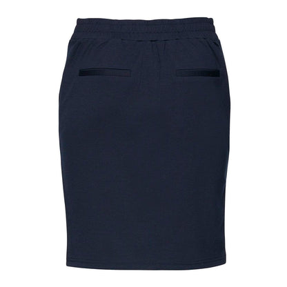 ICHI Blue Polyester Mini Skirt