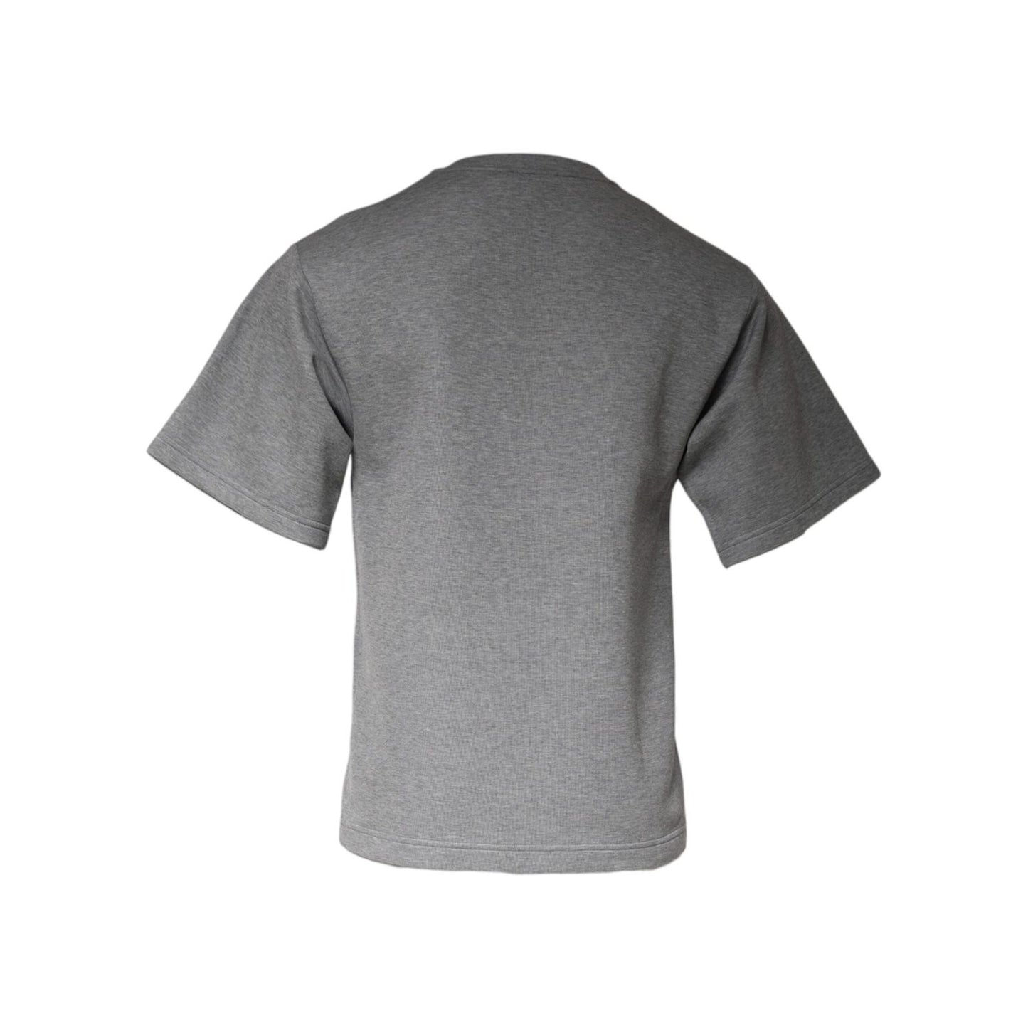 Dolce & Gabbana Gray Cotton Blend Embellished Tee T-shirt