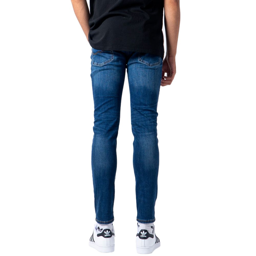 Jack Jones Blue Cotton Skinny Jeans