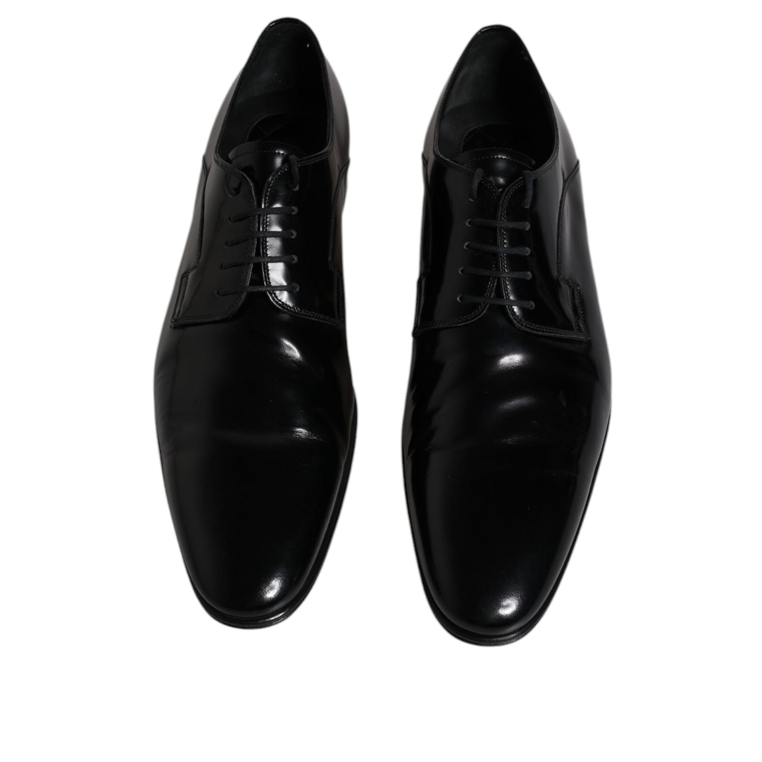 Dolce & Gabbana Black Leather Lace Up Derby Formal Shoes