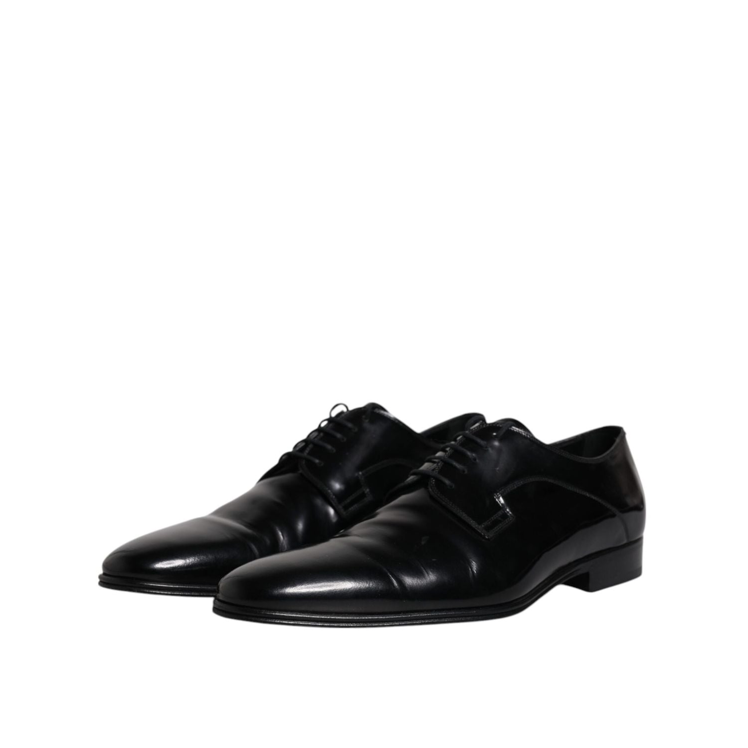 Dolce & Gabbana Black Leather Lace Up Derby Formal Shoes